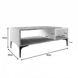 Lasati pakoworld coffee table in white-oak shade 90x50x37cm Lasati pakoworld coffee table in white-oak shade 90x50x37cm