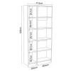 Alkathi pakoworld bookcase in anthracite shade 77x22x160cm
