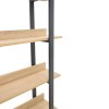 Almond pakoworld bookcase in oak-black shade 120x29x185cm