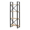 Crimson pakoworld bookcase in oak-black shade 50x22x150cm
