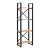 Crimson pakoworld bookcase in oak-black shade 50x22x150cm