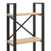 Crimson pakoworld bookcase in oak-black shade 50x22x150cm