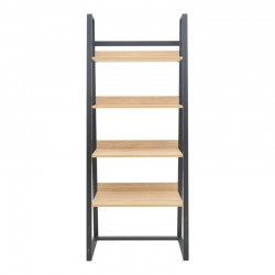 Ryder pakoworld bookcase in oak-black shade 75x36x185cm Ryder pakoworld bookcase in oak-black shade 75x36x185cm