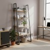 Ryder pakoworld bookcase in oak-black shade 75x36x185cm