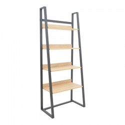 Ryder pakoworld bookcase in oak-black shade 75x36x185cm Ryder pakoworld bookcase in oak-black shade 75x36x185cm