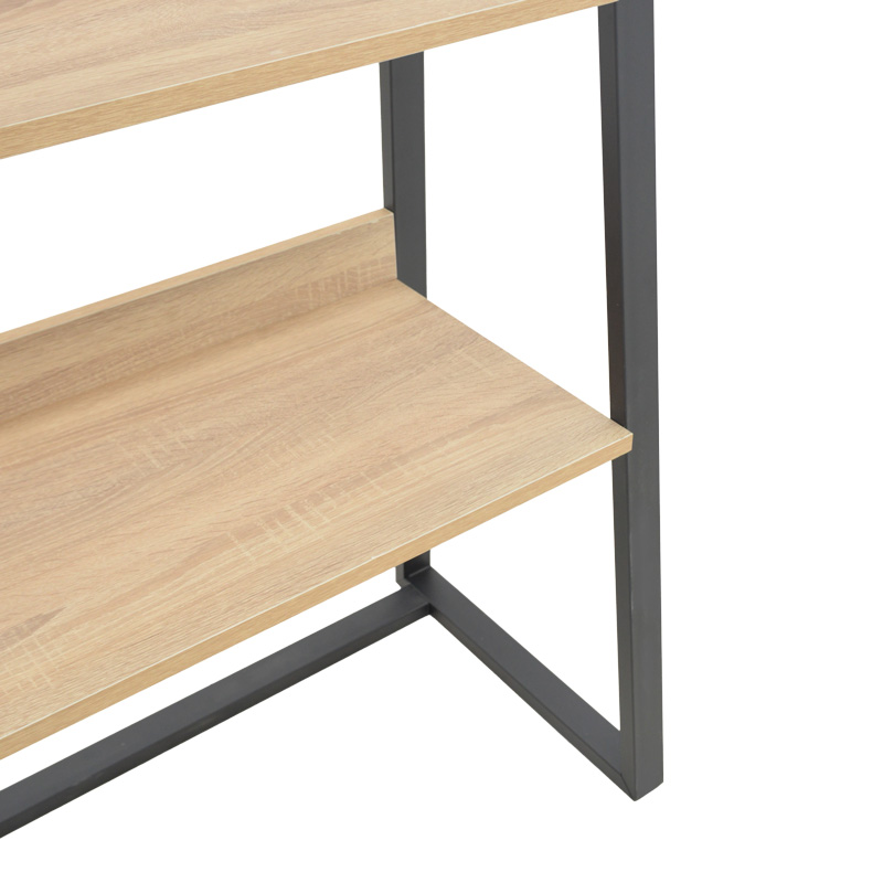Ryder pakoworld bookcase in oak-black shade 75x36x185cm Ryder pakoworld bookcase in oak-black shade 75x36x185cm