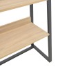 Ryder pakoworld bookcase in oak-black shade 75x36x185cm