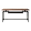 Onole pakoworld console in walnut - black metal 180x35x82cm