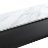 Κονσόλα Castel I pakoworld σε λευκή όψη μαρμάρου - μαύρο μέταλλο 120x35x80εκ