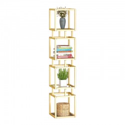 Kubo pakoworld metal floor rack in gold shade 30x30x150cm Kubo pakoworld metal floor rack in gold shade 30x30x150cm