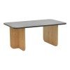 Beca pakoworld table in oak-black shade 100x60x42cm