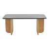 Beca pakoworld table in oak-black shade 100x60x42cm