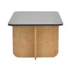 Beca pakoworld table in oak-black shade 100x60x42cm