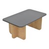 Beca pakoworld table in oak-black shade 100x60x42cm