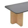 Beca pakoworld table in oak-black shade 100x60x42cm