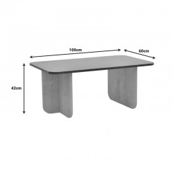 Τραπέζι Bοca pakoworld σε oak-κεραμιδί απόχρωση 100x60x42εκ