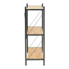 Ραφιέρα επιδαπέδια Althea pakoworld oak με μαύρο μέταλλο 60x30x90εκ