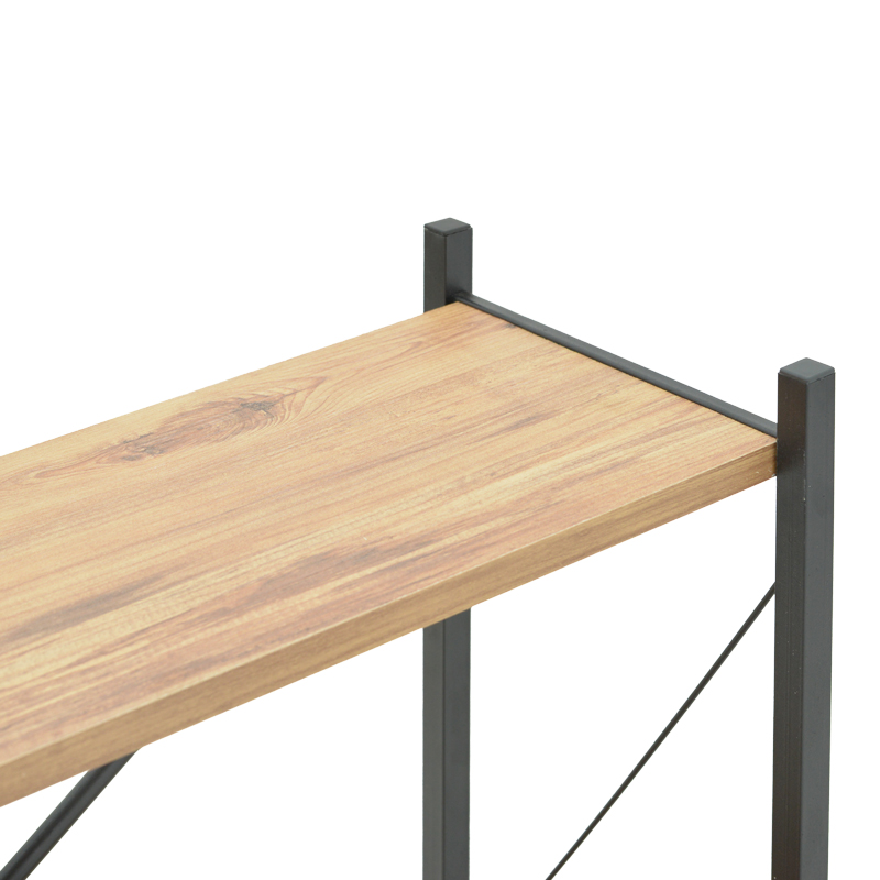 Ραφιέρα επιδαπέδια Althea pakoworld oak με μαύρο μέταλλο 60x30x90εκ