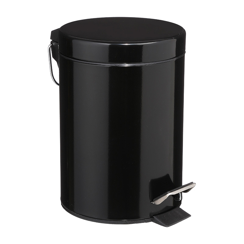 Thash can 3L Dustbin pakoworld metal-pp in black color Thash can 3L Dustbin pakoworld metal-pp in black color