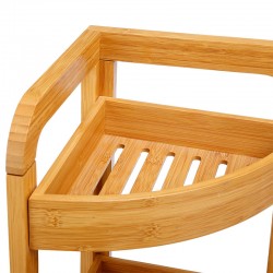 Floor shelf unit Jabez pakoworld bamboo natural 23x23x61cm Floor shelf unit Jabez pakoworld bamboo natural 23x23x61cm