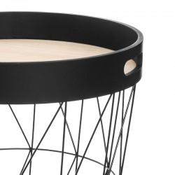 Side table Kumi pakoworld black-oak 35x37.7cm Side table Kumi pakoworld black-oak 35x37.7cm