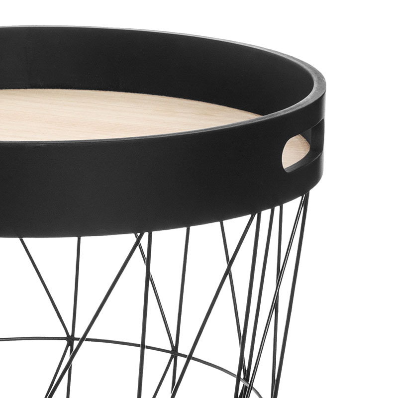 Side table Kumi pakoworld black-oak 35x37.7cm Side table Kumi pakoworld black-oak 35x37.7cm