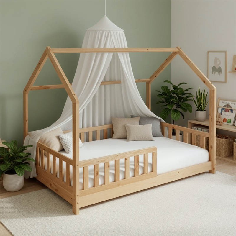 Children's bed Sleepy pakoworld type Montessori natural 90x190cm