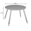 Children's table Playful pakoworld grey-natural D60x43.5cm