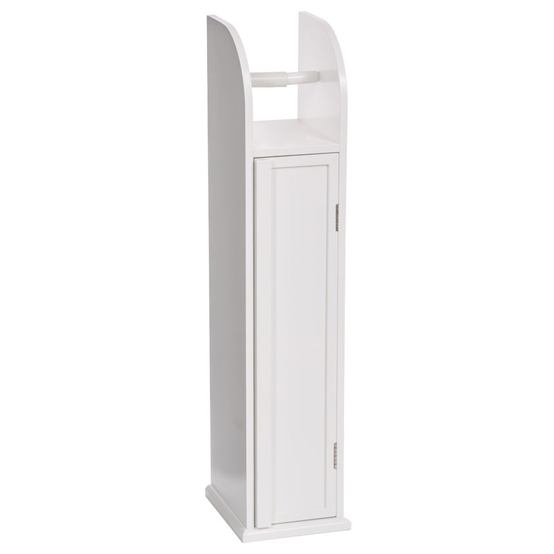 Χαρτοθήκη-ντουλάπι μπάνιου Aqua pakoworld λευκό 18x20x79.4εκ
