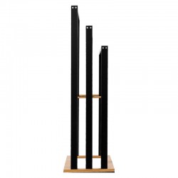 Floor hanger Tower pakoworld MDF-bamboo black-natural 55x24x82cm Floor hanger Tower pakoworld MDF-bamboo black-natural 55x24x82cm