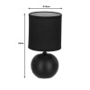 Επιτραπέζιο φωτιστικό PWL-1210 pakoworld Ε14 60W κεραμικό μαύρο Φ13x25εκ
