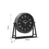 Table clock Clocky pakoworld black-golden metal-mdf 26.5x7x26.5cm