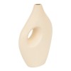 Vase Theremy pakoworld ceramic in beige color 19.2x8x30cm