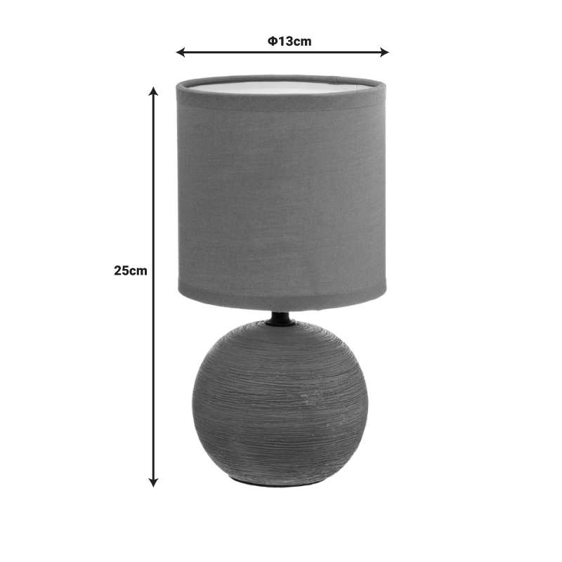Table lamp PWL-1210 pakoworld E14 ceramic in terracotta color D13x25cm Table lamp PWL-1210 pakoworld E14 ceramic in terracotta color D13x25cm