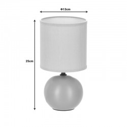 Table lamp PWL-1210 pakoworld E14 ceramic in grey-brown color D13x25cm Table lamp PWL-1210 pakoworld E14 ceramic in grey-brown color D13x25cm