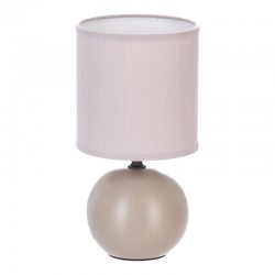 Table lamp PWL-1210 pakoworld E14 ceramic in grey-brown color D13x25cm Table lamp PWL-1210 pakoworld E14 ceramic in grey-brown color D13x25cm