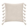 Deco cushion with fringes Erden pakoworld in ivory color 50x50cm