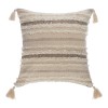 Deco cushion with fringes Polat pakoworld in beige color 59x59cm