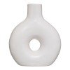 Vase Wanif pakoworld ceramic in white color 17x7x19.5cm