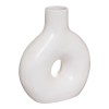 Vase Wanif pakoworld ceramic in white color 17x7x19.5cm