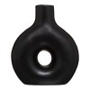 Vase Wanif pakoworld ceramic in black color 17x7x19.5cm