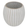 Vase Ferdan pakoworld ceramic in white-beige color D19x18cm