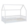 Children's bed Sleepy pakoworld type Montessori pine wood in white color 90x190cm