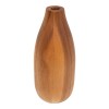 Vase Strezio pakoworld ceramic in natural-walnut color D8x18cm