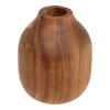 Vase Strezio pakoworld ceramic in natural-walnut color D10x12cm