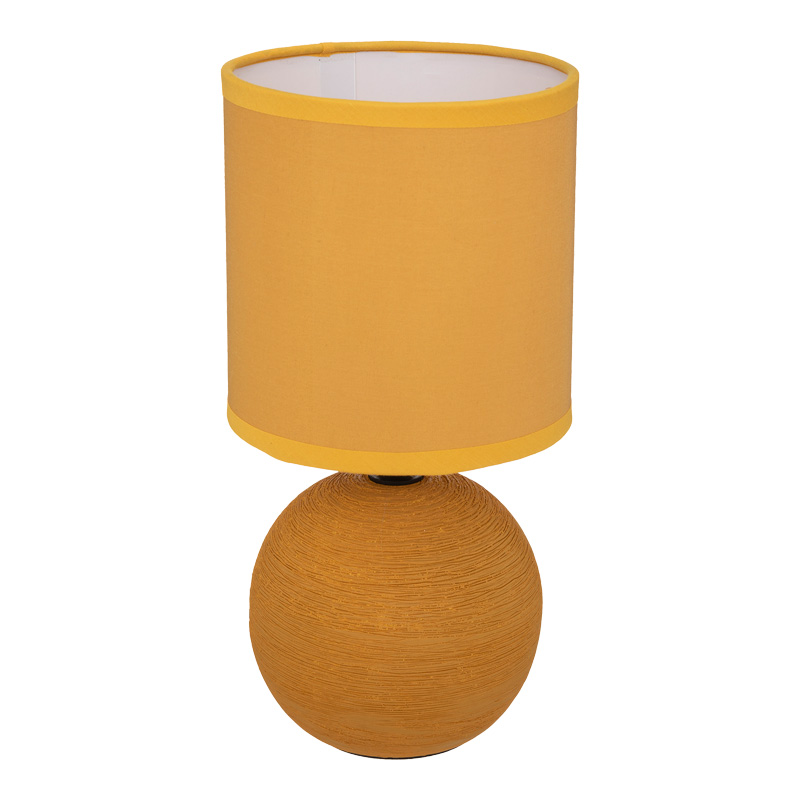 Table lamp PWL-1210 pakoworld E14 ceramic in yellow color D13x25cm