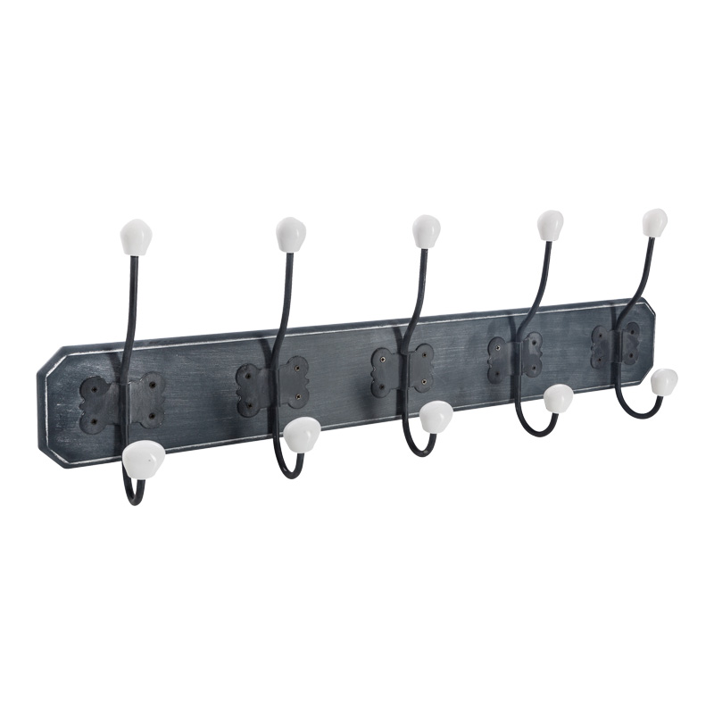 Coat hook Holden pakoworld mdf in antique black color 19.5x9x60.5cm