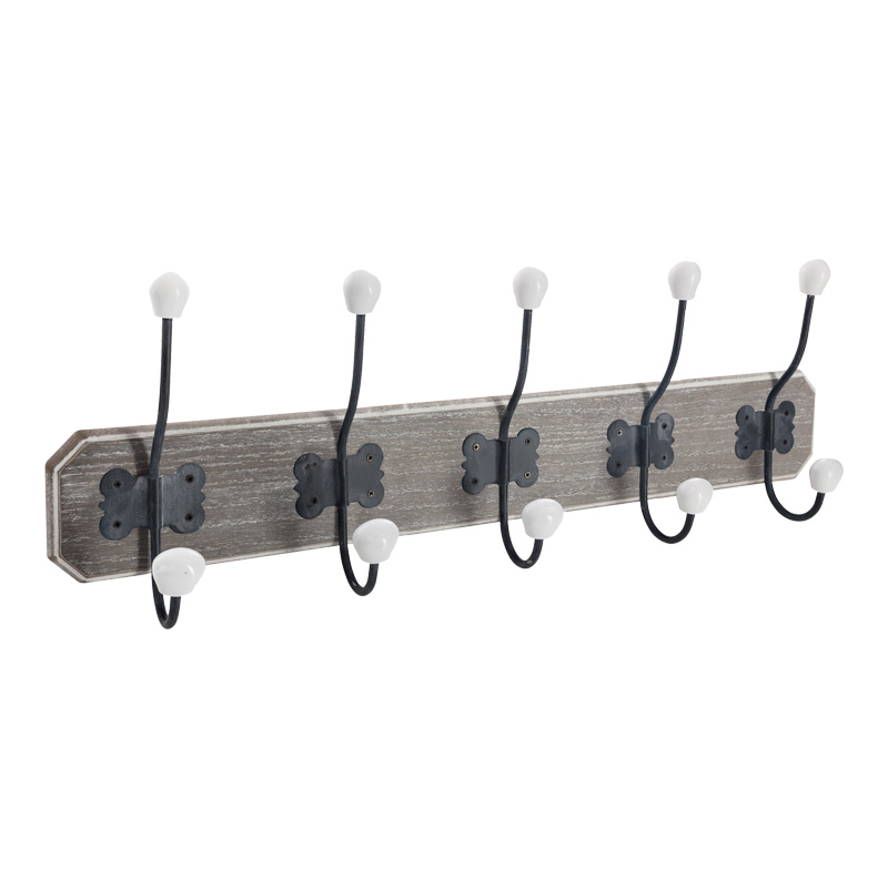 Coat hook Holden pakoworld mdf in antique natural color 19.5x9x60.5cm
