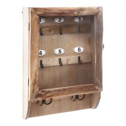 Wall keybox Keledy pakoworld fir in natural color 26.4x8x38cm Wall keybox Keledy pakoworld fir in natural color 26.4x8x38cm