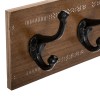 Coat hook Terty pakoworld mdf in walnut color 50x8.5x13cm